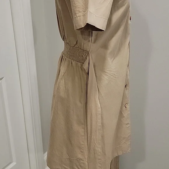 French Connection Tan Button-Up Dress - Picture 5 of 9
